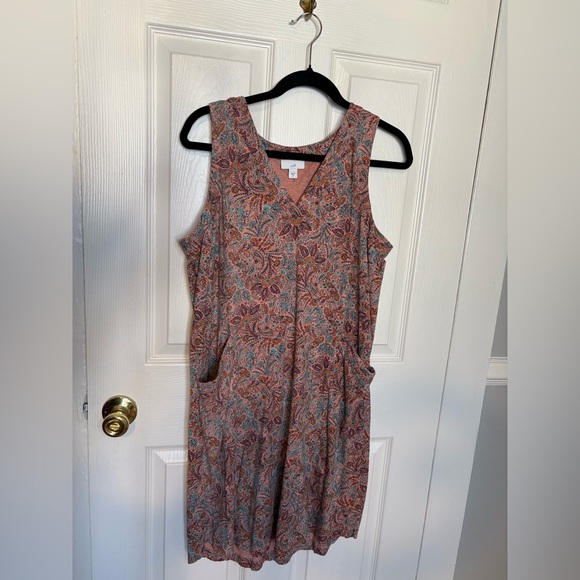 J. Jill Paisley Sleeveless Dress | Size Medium | Effortless Everyday Style - Picture 1 of 9